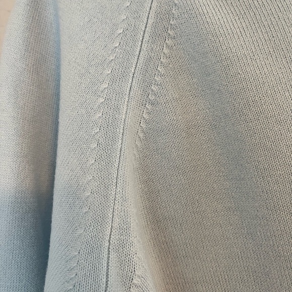 Debbie Morgan Baby Blue Long Sleeve 1/4 Zip Sweater - Picture 5 of 7